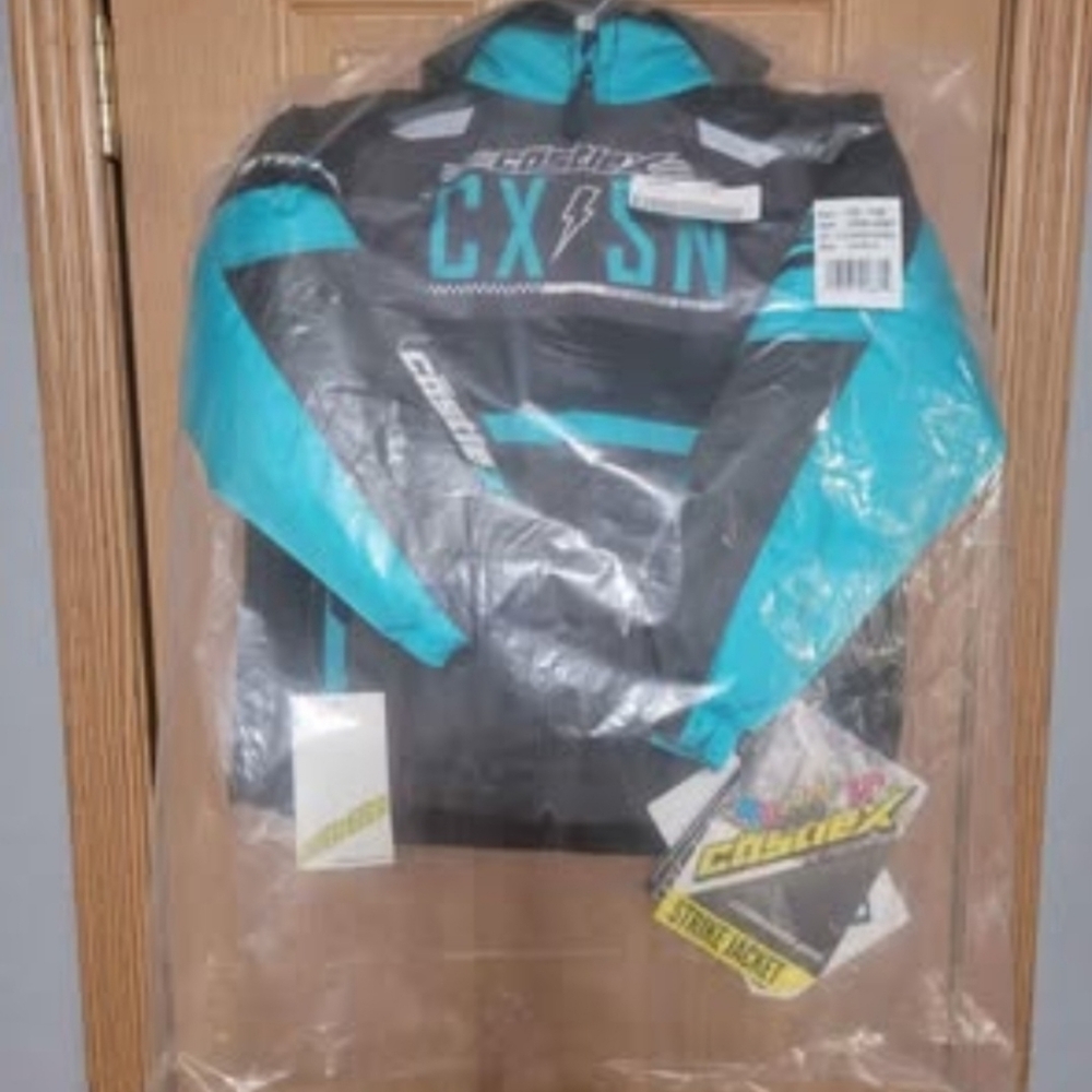 Castle X Strike G4 Toddler Snowmobile Winter Jacket 5t Turquoise Charcoal Black - Picture 3 of 3